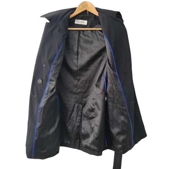 𝅺double Breasted Tie Waist Trench Coat Size XS | S - Picture 6 of 12